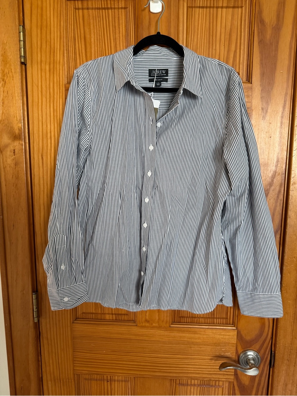 NWT J.Crew Women’s Wren Slim Fit Navy and White Stripe Button-Up Shirt